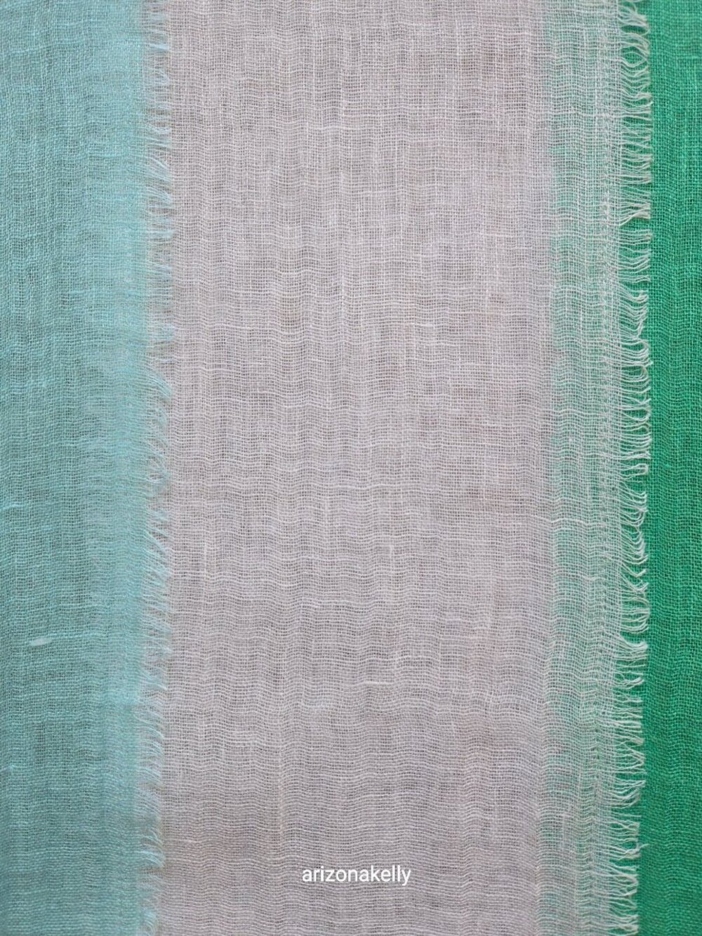 NWT Linen Scarf Per Se Green - Picture 7 of 9